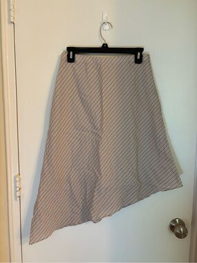 Abercrombie & Fitch Beige Striped Asymmetrical Skirt